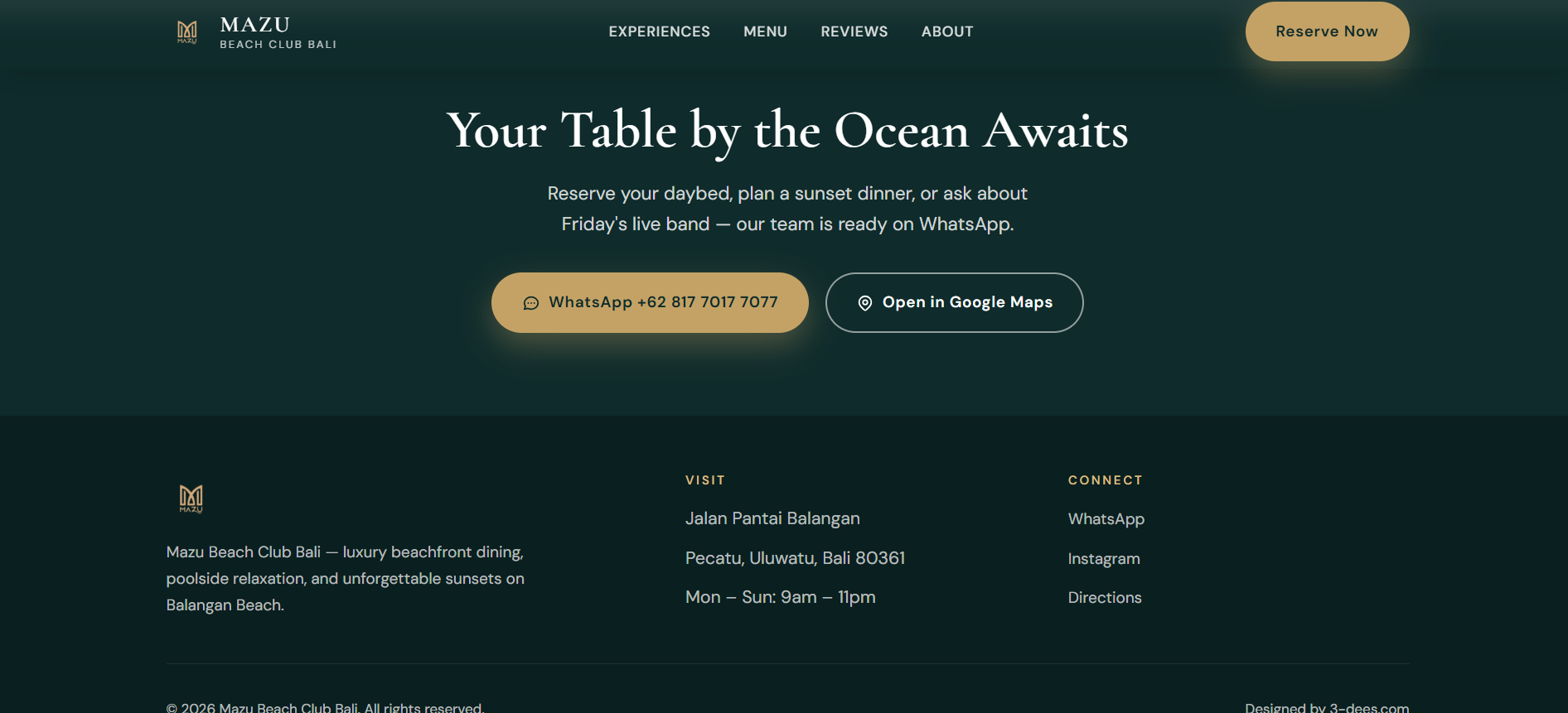 Mazu Beach Club Bali screenshot